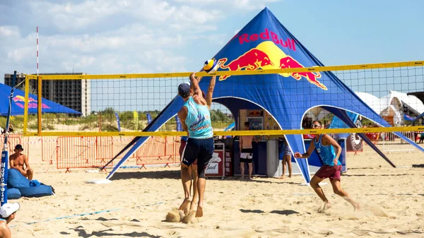 Odessa Oekraïne Augustus 2017 Oekraïens Beachvolleybal Championship Zee Tijdens Games — Stockfoto