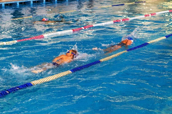 Odessa Ukraina Września 2016 Sportowe Pływanie Basenie Podczas Sportowców Triathlon — Zdjęcie stockowe