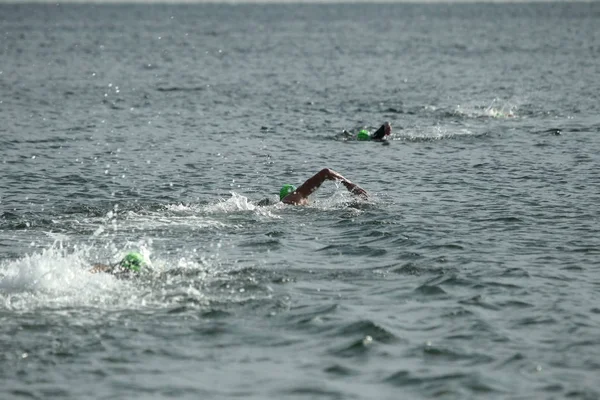 Oděsa Ukrajina Září 2018 Oceanman Jsme Jsou Otevřené Vodě Plavat — Stock fotografie