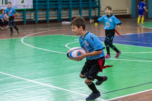 Odessa Ucrania Abril 2017 Liga Rugby Odessa Partido Escuela Deportes —  Fotos de Stock