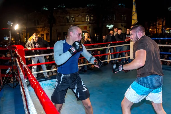 Odessa Ucrania Octubre 2015 Peleas Regionales Ring Atletismo Mma Luchadores — Foto de Stock