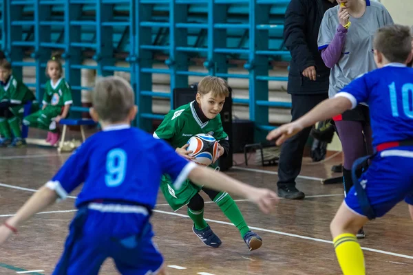 Οδησσός Ουκρανία Φεβρ 2018 Παιδιά Παίζουν Ράγκμπι Κατά Διάρκεια Αγώνων — Φωτογραφία Αρχείου