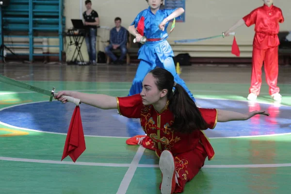 April 2017 Odessa Ukraine Kung Stil Cheerleader Bei Einem Auftritt — Stockfoto