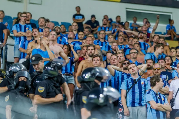 Odessa Ukraine Août 2018 Les Fans Football Émotionnel Soutiennent Équipe — Photo