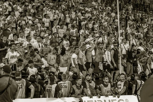 Odessa Ukraine Juli 2018 Eine Menge Fußballzuschauer Stadion Besucher Füllten — Stockfoto