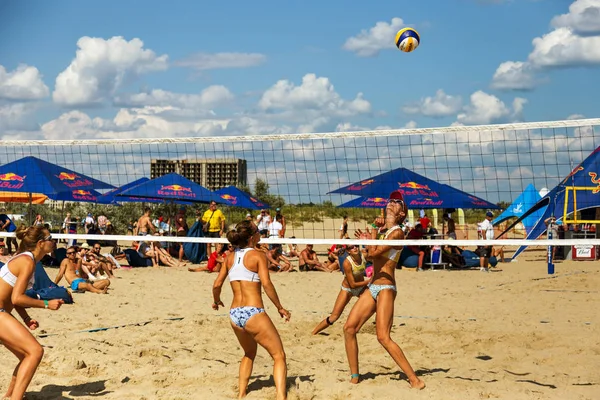Odessa Ukraina Augusti 2017 Ukrainska Beachvolleyboll Championship Stranden Festivalen Spel — Stockfoto