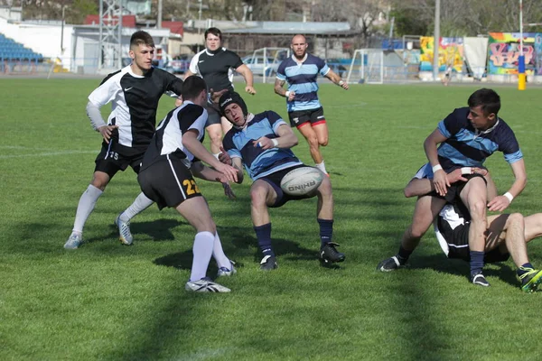 Odessa Ukraine April 2018 Länderspiel Rugbyeuropameisterschaft Politechnik Odessa Sports Aeim — Stockfoto