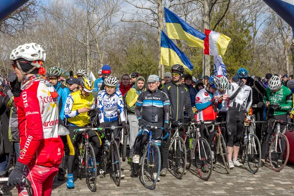 Odessa Ukraine April 2015 Das Traditionelle Patriotische Massenradrennen Durch Die — Stockfoto