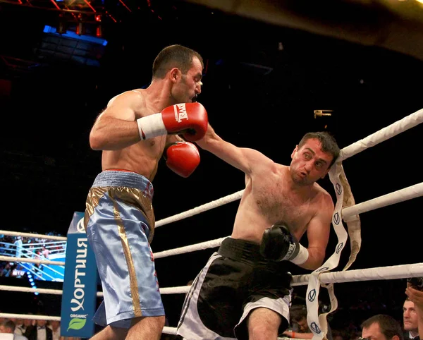 Odessa Ucrania Mayo 2014 Ring Boxeo Agali Alyshov Azerbadzhan Nikolos — Foto de Stock