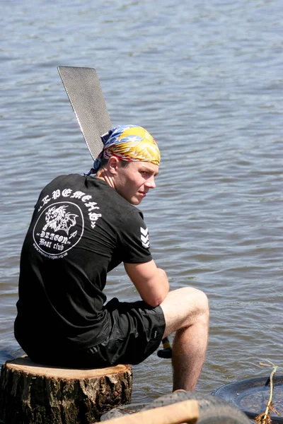 Odessa Ukraine May 2010 Championship Ukraine Rowing Veterans Dragon Boat — Stock Photo, Image