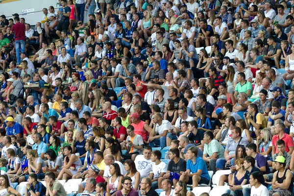 Одеса Україна Серпня 2015 Любителі Футболу Глядачів Трибунах Стадіону Хворі — стокове фото