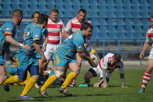Odessa Ucrania Abril 2018 Partido Internacional Rugby Credo Odessa Lobos — Foto de Stock