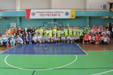 Odessa, Ukrayna - 29 Nisan 2017: rugby ligi odessa maçın özel spor okulu