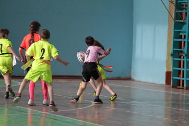 29 Nisan 2017 - Odessa, Ukrayna: rugby ligi odessa maçın özel spor okulu