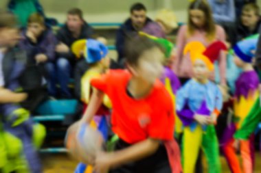 Soyut rugby arka plan bulanıklık hareket halinde. Parlak renkli rugby arka plan. Orijinal görüntü saldırı hareketi. Karşı saldırıda savaşçıların arka plan bulanık. Rugby soyutlama yaratıcı kavramı