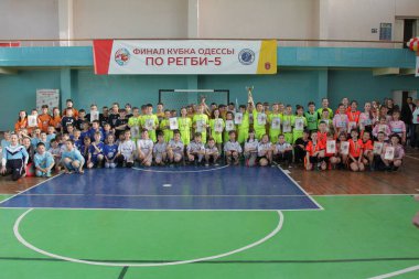 Odessa, Ukrayna - 29 Nisan 2017: rugby ligi odessa maçın özel spor okulu