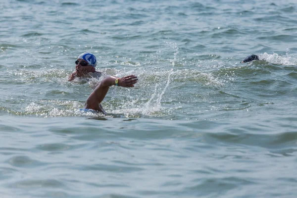 Odessa Ucraina 2018 Nuoto Sportivo Mare Aperto Competizioni Una Maratona — Foto Stock