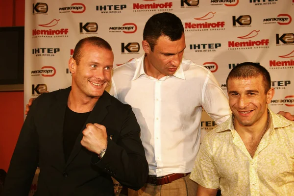 Odessa Ukraina Juli 2009 Världsmästare Vitali Klitschko Håller Presskonferens Klitschko — Stockfoto
