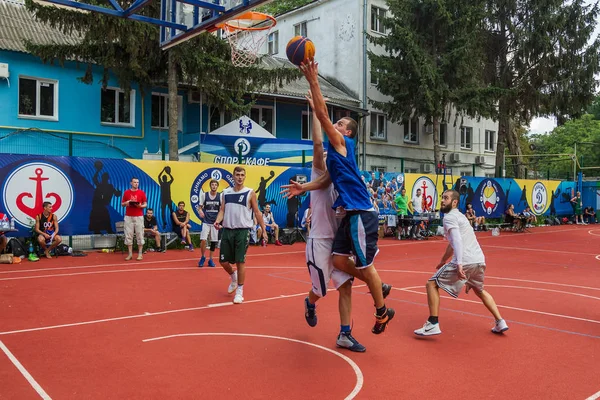 Odessa Ucrania Julio 2018 Los Adolescentes Juegan Baloncesto Durante Campeonato — Foto de Stock