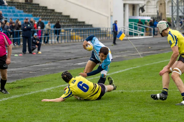 Odessa Ucrania Mayo 2017 Copa Europa Rugby Ucrania Azul Suecia —  Fotos de Stock