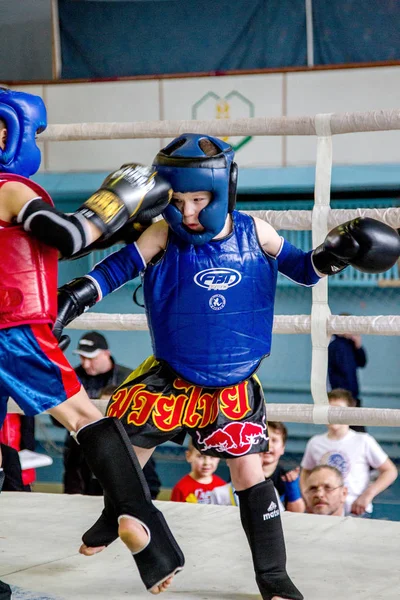 Odessa Ucrânia Abril 2015 Copa Ucrânia Sobre Boxe Tailandês Entre — Fotografia de Stock