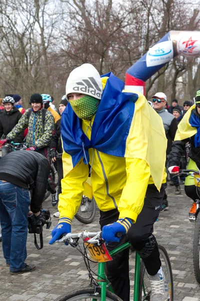 Odessa Ukraine April 2015 Das Traditionelle Patriotische Massenradrennen Durch Die — Stockfoto