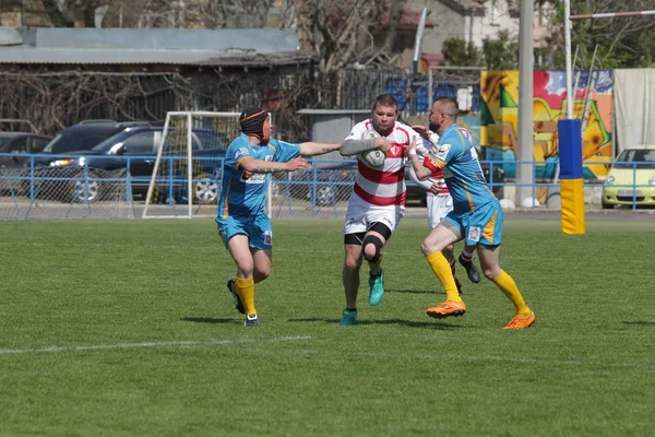 Odessa Ucrânia Abril 2018 International Rugby Match Credo Odessa White — Fotografia de Stock