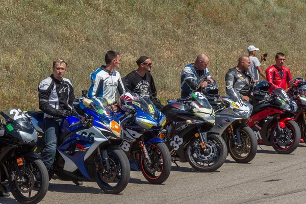 Odessa Ukraine Junho 2018 Motociclismo Motos Corrida Dinâmicos Realistas Pista — Fotografia de Stock