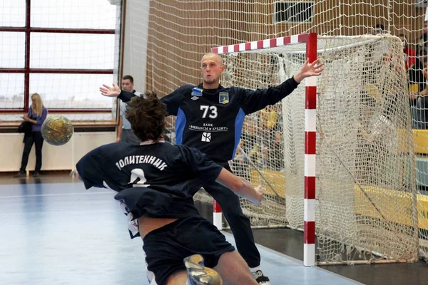 Odessa Ucrania Septiembre 2010 Intenso Partido Balonmano Amistoso Emocional Entre —  Fotos de Stock