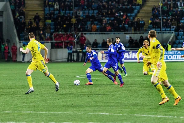 Odessa Ukrayna Mart 2016 Dostluk Maçı Sarı Ukrayna Millî Futbol — Stok fotoğraf