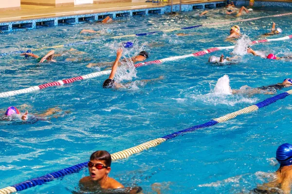Odessa Ukraine September 2016 Sportliches Schwimmen Pool Während Der Ukrainischen — Stockfoto