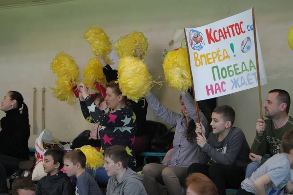 Odessa Ucraina Aprile 2017 Pubblico Che Supporta Giocatori Durante Partita — Foto Stock
