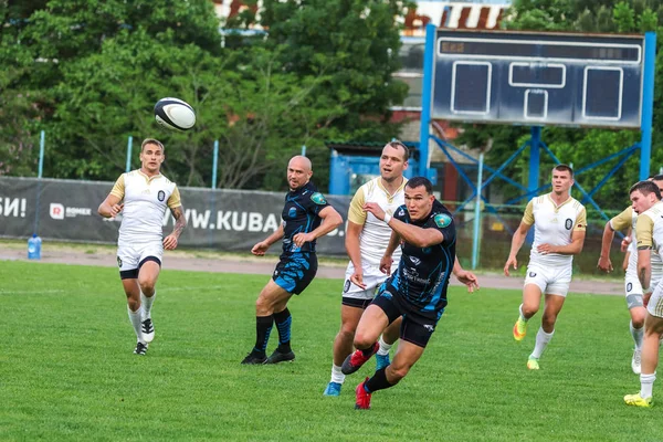 Krasnodar Rusia Mayo 2018 Campeonato Ruso Rugby Entre Hombres Kuban —  Fotos de Stock