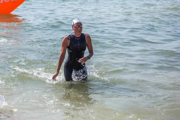 Odessa Ucraina 2018 Nuoto Sportivo Mare Aperto Competizioni Una Maratona — Foto Stock