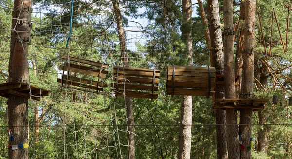 Çocuk Macera Parkı köprüler, halatlar ve merdiven uzun boylu çam ağaçları arasında ormanda yeni başlayanlar için tasarlanmış. Yüksek kablolu park tırmanma macera. Ormandaki yüksek halatlar tabii. Zipline etkinliği