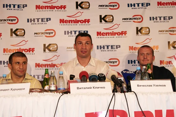 Odessa Ukraina Juli 2009 Världsmästare Vitali Klitschko Håller Presskonferens Klitschko — Stockfoto