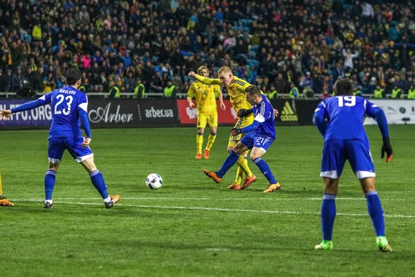 Odessa Ucrania Marzo 2016 Partido Amistoso Entre Selección Nacional Fútbol — Foto de Stock