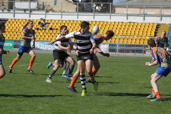 Odessa Ukraine April 2018 International Match European Rugby Championship Politechnik — Stock Photo, Image