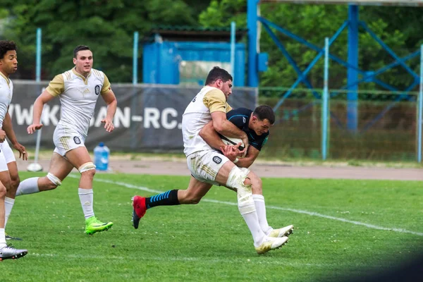 Krasnodar Rusia Mai 2018 Campionatul Rus Rugby Rândul Bărbaților Kuban — Fotografie, imagine de stoc