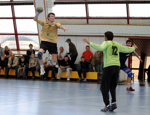 Odessa Ukraine September 2010 Das Intensive Emotionale Freundschaftliche Handballspiel Zwischen — Stockfoto