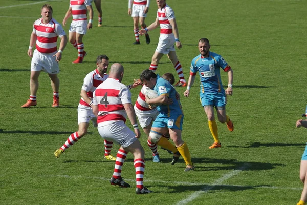 Odessa Oekraïne April 2018 Internationale Rugby Wedstrijd Credo Odessa White — Stockfoto