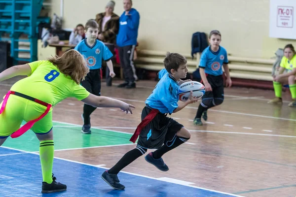 Odessa Ucrania Abril 2017 Liga Rugby Odessa Partido Escuela Deportes —  Fotos de Stock