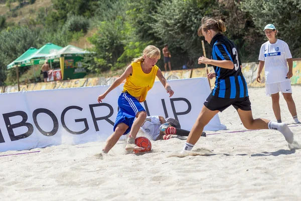 Odessa Ukraine August 2015 Meisterschaft Der Ukraine Auf Strand Fußball — Stockfoto