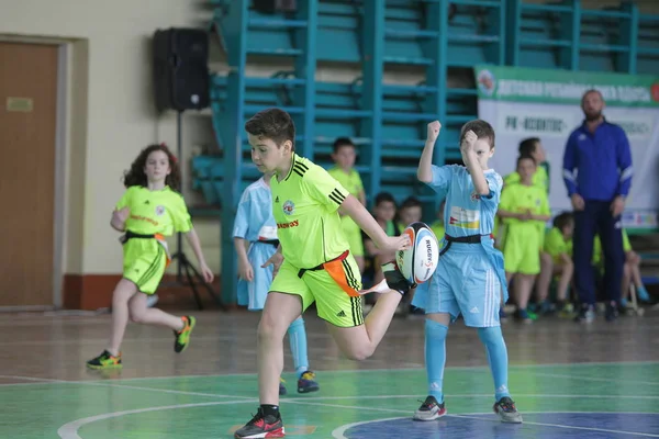 Odessa Ucrania Abril 2017 Liga Rugby Odessa Partido Escuela Deportes —  Fotos de Stock