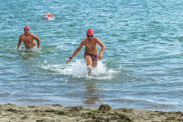 Οδησσός Ουκρανία 2018 Oceanman Έχουμε Ανοικτό Ανοικτό Νερό Κολύμπι Ανταγωνισμού — Φωτογραφία Αρχείου