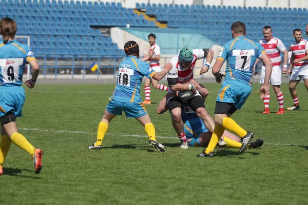 Oděsa Ukrajina Dubna 2018 Mezinárodní Rugby Zápas Credo Oděsa White — Stock fotografie