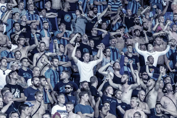 Odessa Ukraine August 2018 Emotionale Fußballfans Unterstützen Das Team Stadion — Stockfoto