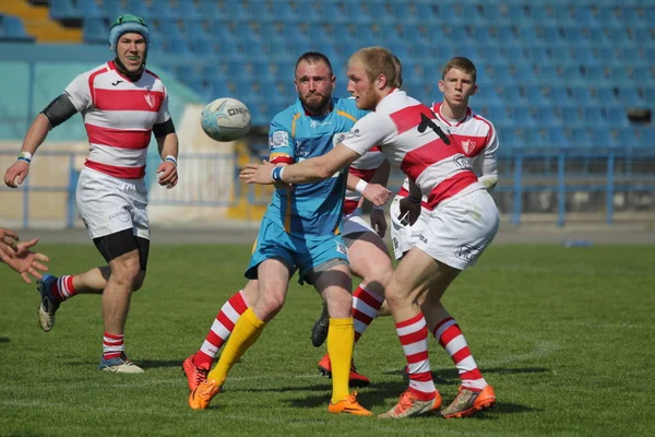 Odessa Ukraine April 2018 International Rugby Match Credo Odessa White — Stock Photo, Image