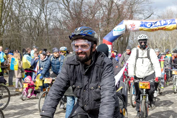 Odessa Ukraine April 2015 Das Traditionelle Patriotische Massenradrennen Durch Die — Stockfoto