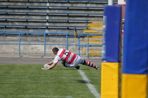 Odessa Ucraina Aprilie 2018 Meciul Internațional Rugby Credo Odessa Lupii — Fotografie, imagine de stoc